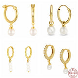 925 Silver Pearl Pendant Earrings for Anniversary Gift