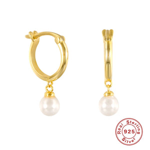 925 Silver Pearl Pendant Earrings for Anniversary Gift