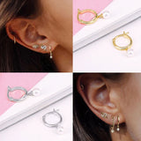 925 Silver Pearl Pendant Earrings for Anniversary Gift