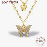 925 Silver Women's Jewelry Butterfly Pendant Necklace