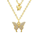 925 Silver Women's Jewelry Butterfly Pendant Necklace