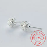 925 Silver Dandelion Stud Earrings 7mm Gift For Girls