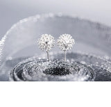925 Silver Dandelion Stud Earrings 7mm Gift For Girls