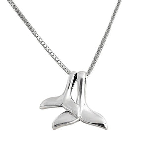 925 Silver Whale Tail Pendant Mermaid Necklace