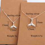925 Silver Whale Tail Pendant Mermaid Necklace