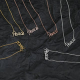 925 Sterling Silver PEACE Necklace Silver Light Jewelry