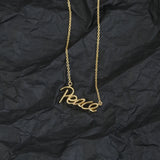 925 Sterling Silver PEACE Necklace Silver Light Jewelry