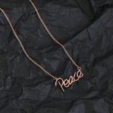 925 Sterling Silver PEACE Necklace Silver Light Jewelry