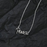 925 Sterling Silver PEACE Necklace Silver Light Jewelry