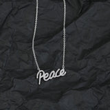 925 Sterling Silver PEACE Necklace Silver Light Jewelry