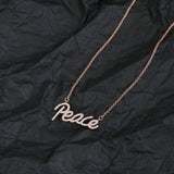 925 Sterling Silver PEACE Necklace Silver Light Jewelry