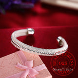 925 Sterling Silver Woven Mesh Bangle Bracelet For Woman