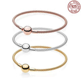 925 Silver Buckle Bracelet for Charm Beads DIY Jewelry