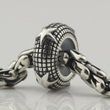 925 Silver Ball Plunger Race Bead for European Troll Bracelet