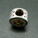 925 Silver Yellow Green Jamaica Flag Bracelet Bead Charms