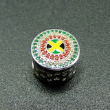 925 Silver Yellow Green Jamaica Flag Bracelet Bead Charms