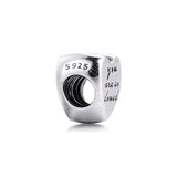 925 Sterling Silver You Are So Loved Heart Charm Beads