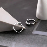 925 Silver Zhang Zifeng's Style Earrings Ins Women's Ear Buckles