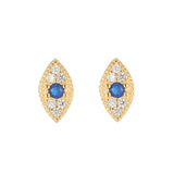 925 Silver Evil Eye Stud Earrings Classic Wedding Jewelry