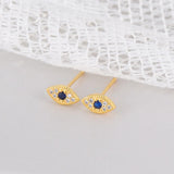 925 Silver Evil Eye Stud Earrings Classic Wedding Jewelry