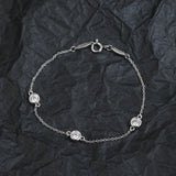 925 Silver Zircon Bracelet Women Party Jewelry