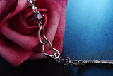 925 Silver Zircon Double Heart Bracelet Bangle Women Wedding Jewelry Gift