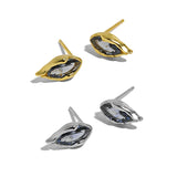 925 Silver Zircon Drop Studs Earrings Wedding Gift Women Fine Jewelry