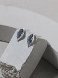 925 Silver Zircon Drop Studs Earrings Wedding Gift Women Fine Jewelry