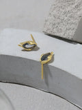 925 Silver Zircon Drop Studs Earrings Wedding Gift Women Fine Jewelry