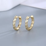 925 Silver Zircon Circle Hoop Earrings Wedding Engagement Party Gift