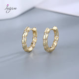 925 Silver Zircon Circle Hoop Earrings Wedding Engagement Party Gift