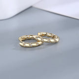925 Silver Zircon Hoop Earrings Wedding Fine Jewelry