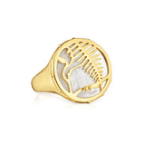 925 Silver Zircon Ring & Punk Style Women's Ring Set