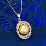 925 Silver Zircon & Pearl Pendant
