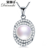 925 Silver Zircon & Pearl Pendant