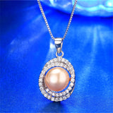 925 Silver Zircon & Pearl Pendant