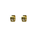 925 Silver Zircon Heart Stud Earrings Minimalist Jewelry
