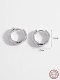 925 Silver Zircon Hoop Earrings for Women Fine Jewelry