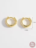925 Silver Zircon Hoop Earrings for Women Fine Jewelry