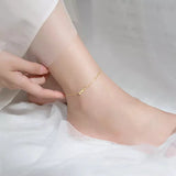 925 Silver Zircon Infinity Charm Anklet Foot Jewelry