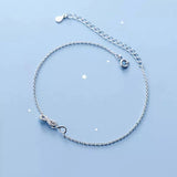 925 Silver Zircon Infinity Charm Anklet Foot Jewelry