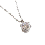 925 Sterling Silver Zircon Fresh Necklace for Women Girl Birthday Party GIft