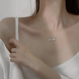 925 Sterling Silver Zircon Love Crown Charm Pendant Necklace for Women Girls