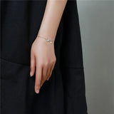 925 Silver Zircon Moon Star Bracelet 14k Plated Women Jewelry