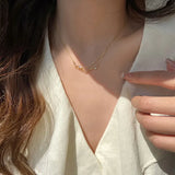 925 Silver Zircon Wave Necklace for Women - Simple Birthday Gift