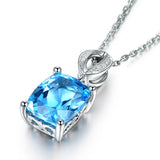 925 Silver Zircon Necklace Pendant Gift Silver Jewelry with Chain