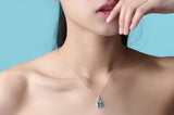 925 Silver Zircon Necklace Pendant Gift Silver Jewelry with Chain