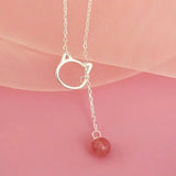 925 Silver Zircon Cat Diamond Choker Necklace for Party