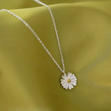925 Silver Zircon Flower Choker Necklace Party Jewelry