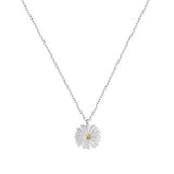 925 Silver Zircon Flower Choker Necklace Party Jewelry